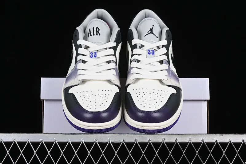 All categories Air Jordan Jordan series basketball shoes Air Jordan 1 Low G version pure original Air Jordan 1 Low "Purple" AJ1 Joe 1 white black purple low-top cultural casual sneakers HF5759-101